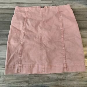 Light pink jean skirt